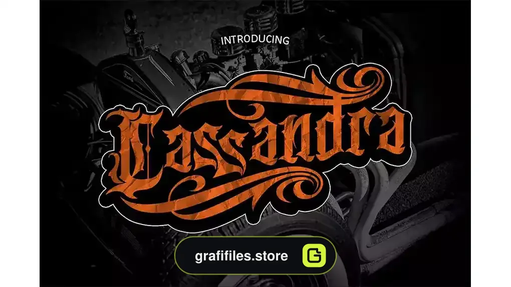 فونت انگلیسی تاتو Cassandra - Tattoo Blackletter