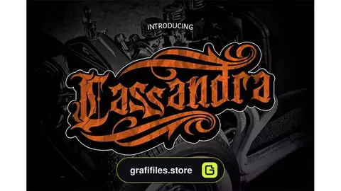 فونت انگلیسی تاتو Cassandra - Tattoo Blackletter