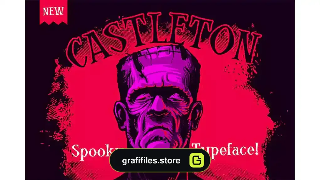 فونت انگلیسی ترسناک Castleton - Scary Display