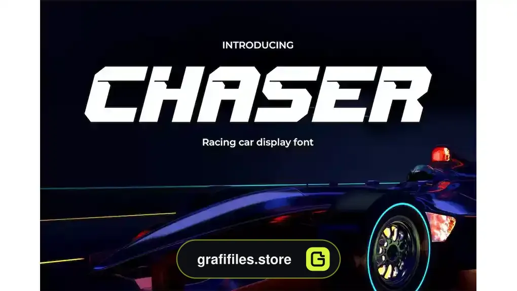 فونت انگلیسی گیمینگ Chaser - Racing Font for Sports & Gaming