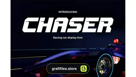 فونت انگلیسی گیمینگ Chaser - Racing Font for Sports & Gaming