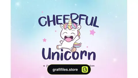 فونت انگلیسی فانتزی Cheerful Unicorn