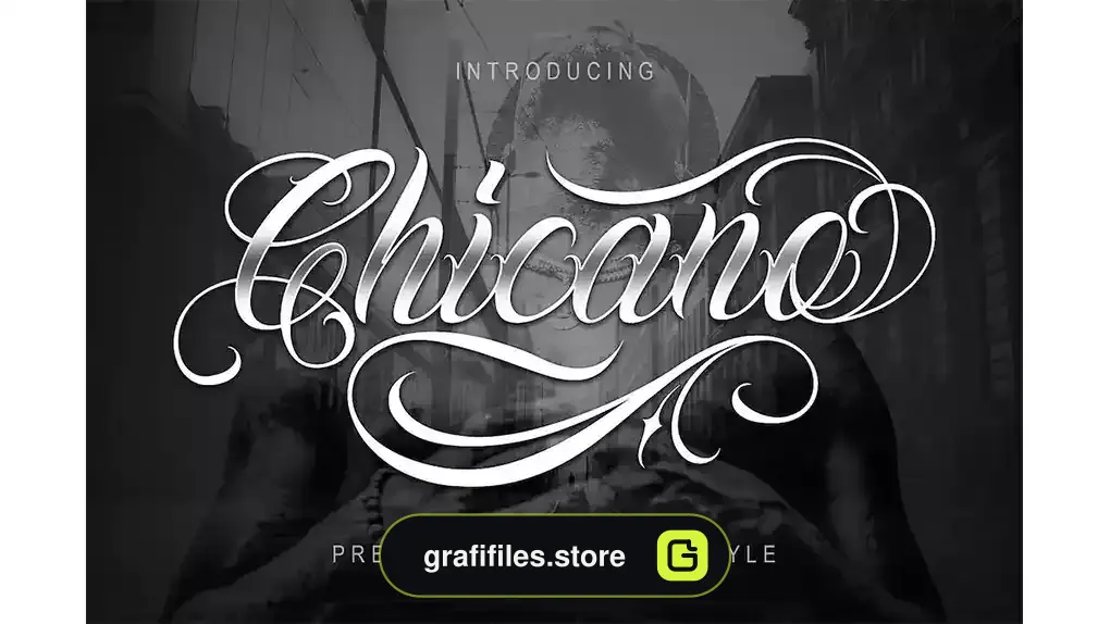 فونت انگلیسی تاتو Chicano Font | Tattoo Style