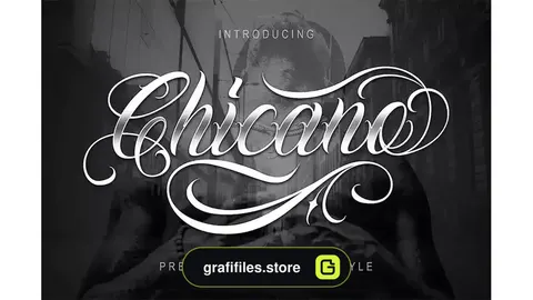 فونت انگلیسی تاتو Chicano Font | Tattoo Style