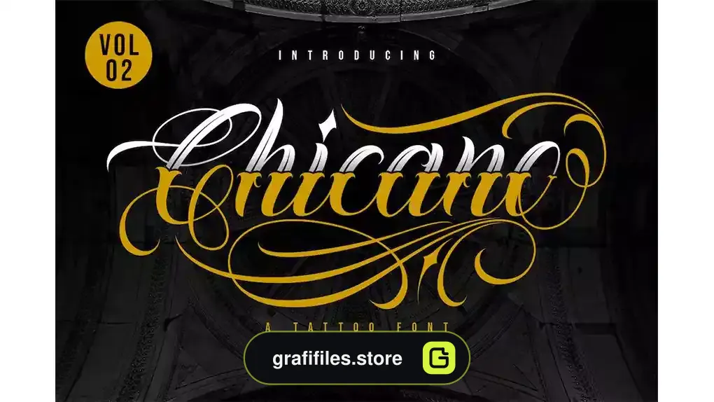 فونت انگلیسی تاتو Chicano Vol. 02 | Tattoo style