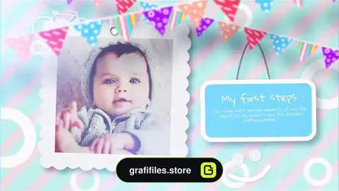 پروژه افترافکت آلبوم عکس خاطرات کودک Childhood Memory