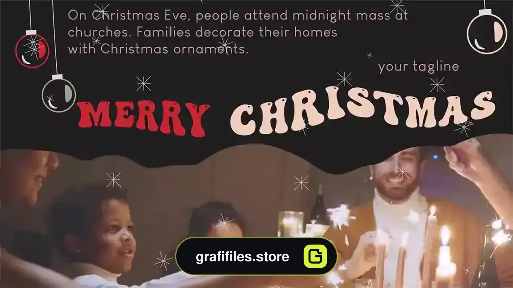 پروژه افترافکت تبریک کریسمس Christmas Greeting Scenes