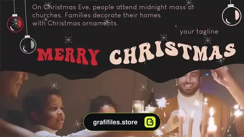 پروژه افترافکت تبریک کریسمس Christmas Greeting Scenes