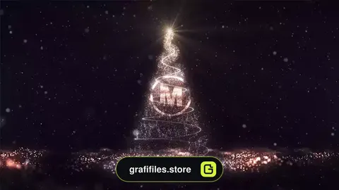 پروژه افترافکت لوگو درخت کریسمس Christmas Tree Logo Reveal 2