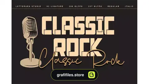 فونت انگلیسی کلاسیک Classic Rock