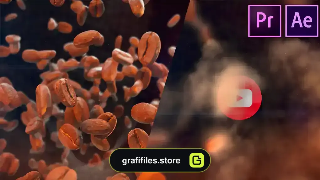 پروژه پریمیر لوگو دانه قهوه