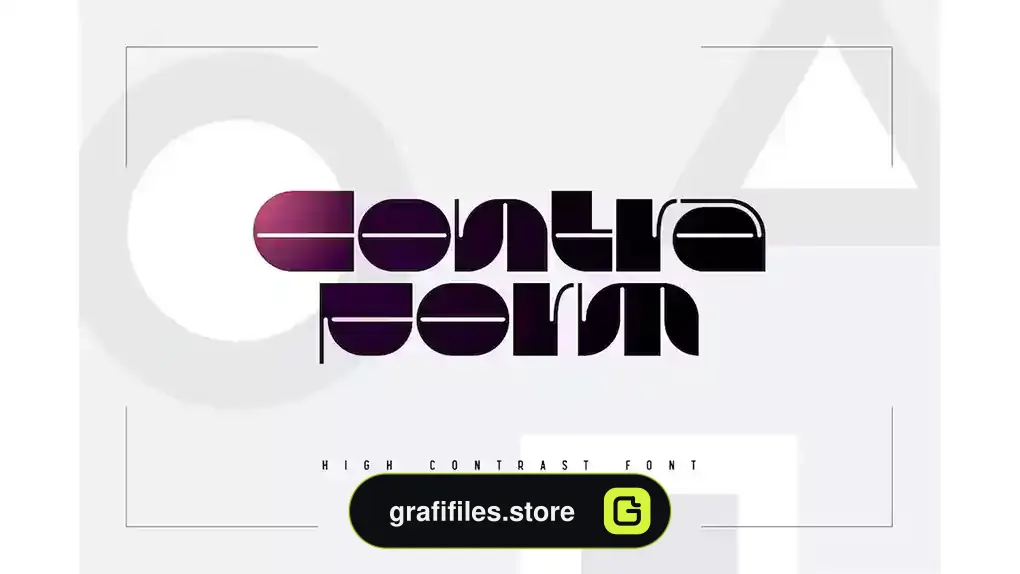 فونت انگلیسی هندسی Contraform - High Contrast Font