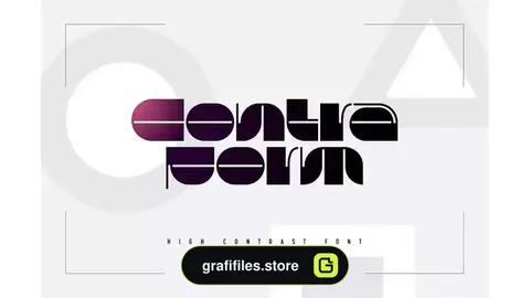 فونت انگلیسی هندسی Contraform - High Contrast Font
