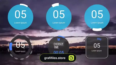 پروژه افترافکت تایمر شمارش معکوس Counter Timer Toolkit