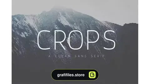 فونت انگلیسی ساده Crops - A Clean Sans Serif
