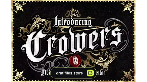 فونت انگلیسی تاتو Crowers luxury Blackletter