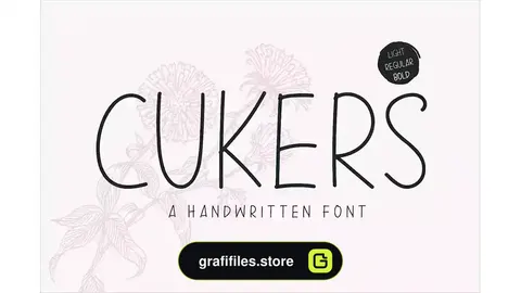 فونت انگلیسی دست نویس Cukers - A Handwritten Font