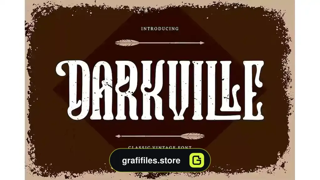 فونت انگلیسی کلاسیک Darkville | Classic Vintage Font