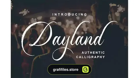 فونت انگلیسی دست نویس Dayland - Authentic Calligraphy