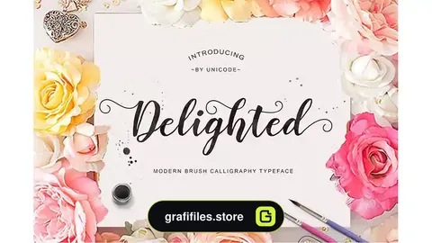 فونت انگلیسی دست نویس Delighted Script