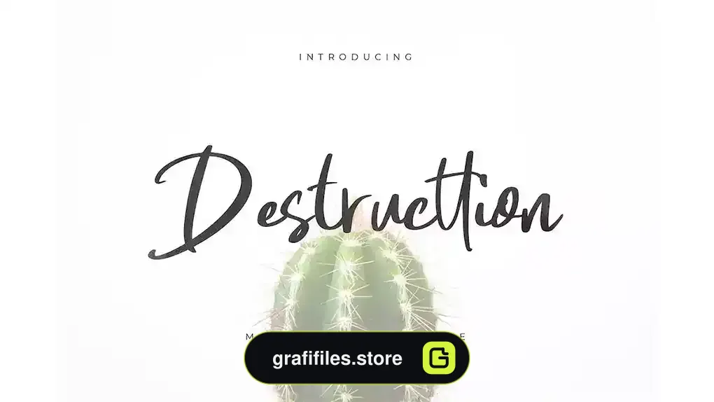 فونت انگلیسی دست نویس Destructtion Script Font