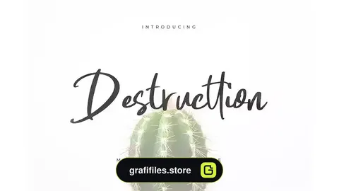 فونت انگلیسی دست نویس Destructtion Script Font
