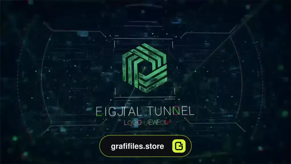 پروژه افترافکت لوگو تکنولوژی Digital Tunnel Logo