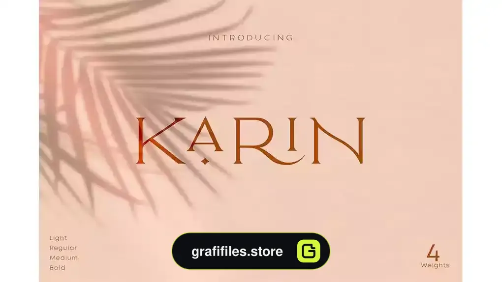فونت انگلیسی مدرن Elegant Karin - Fashion Stylish Typeface