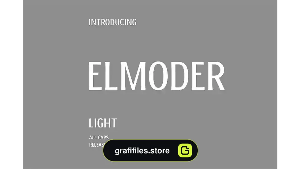 فونت انگلیسی ساده ELMODER LIGHT