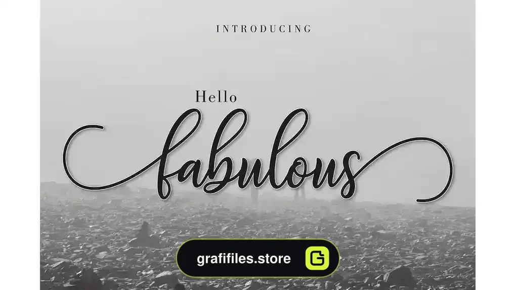 فونت انگلیسی دست نویس Fabulous Script