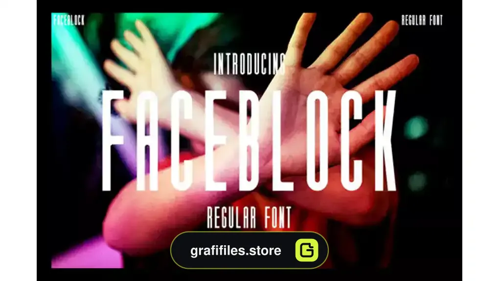 فونت انگلیسی مدرن Faceblock Font