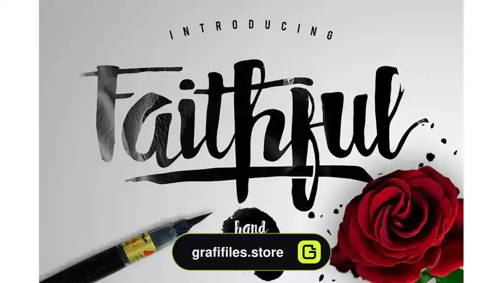 فونت انگلیسی دست نویس Faithful Typeface