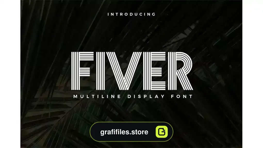 فونت انگلیسی گرافیکی Fiver - Display Font