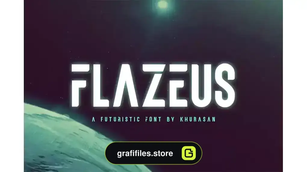 فونت انگلیسی لوگو Flazeus - Futuristic Logo Font
