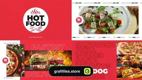 پروژه افترافکت لوگو غذا Food Logo Reveal