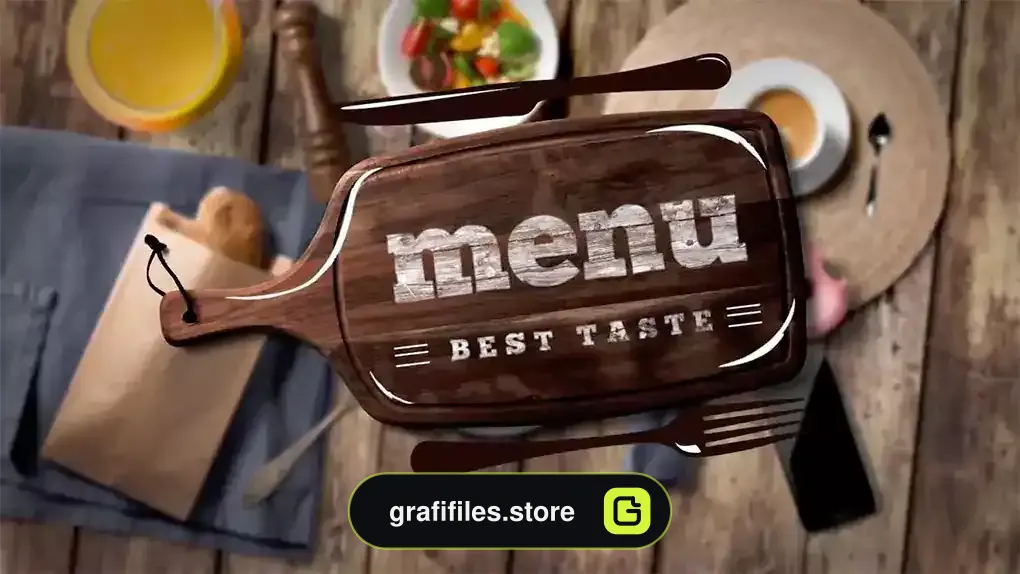 پروژه افترافکت تیزر تبلیغاتی منو غذا Food Menu Presentation