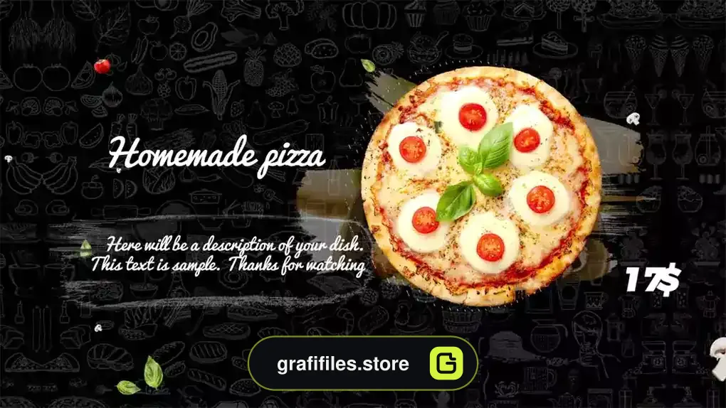 پروژه افترافکت معرفی منو غذا Food Menu Promo
