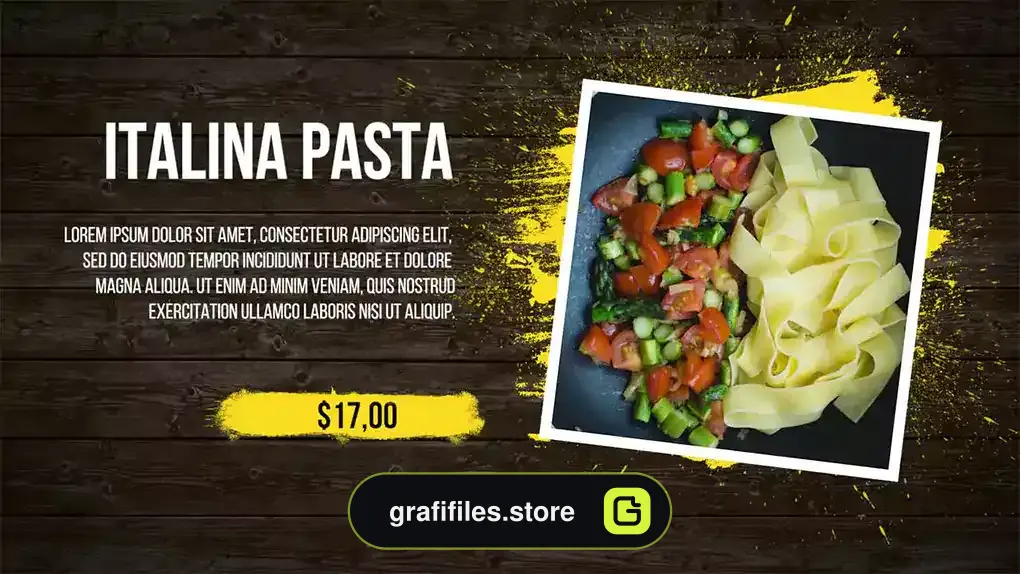 پروژه پریمیر اسلایدشو منو غذا Food Menu Slideshow