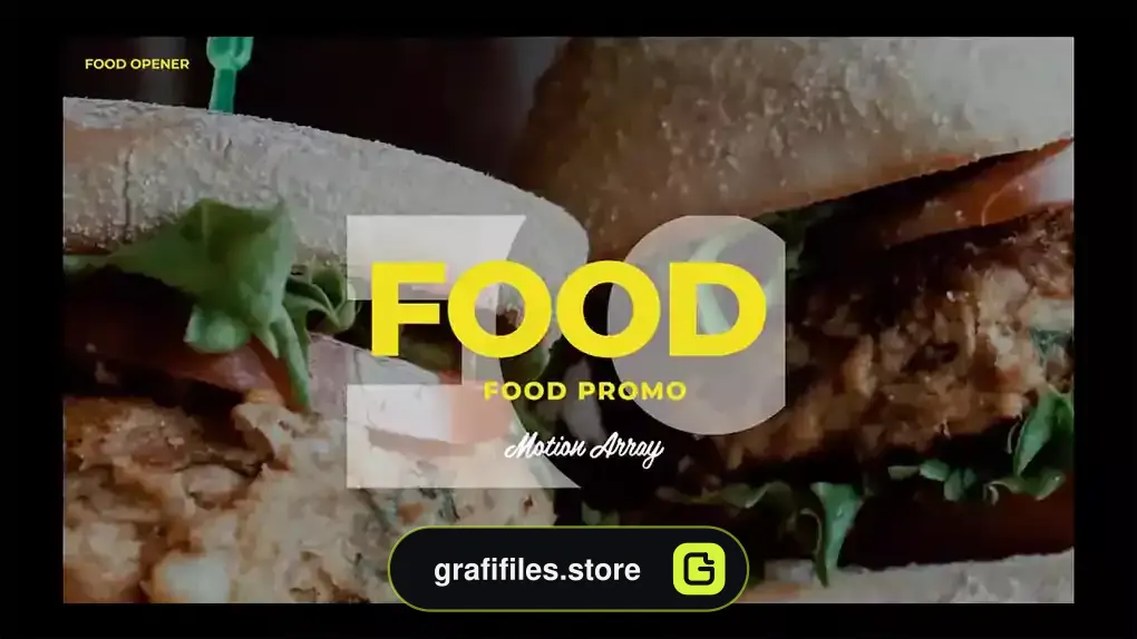 پروژه افترافکت تیزر تبلیغاتی غذا Food Promo Version 0.2