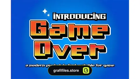 فونت انگلیسی گیمینگ Game Over - Modern Pixel Style Font