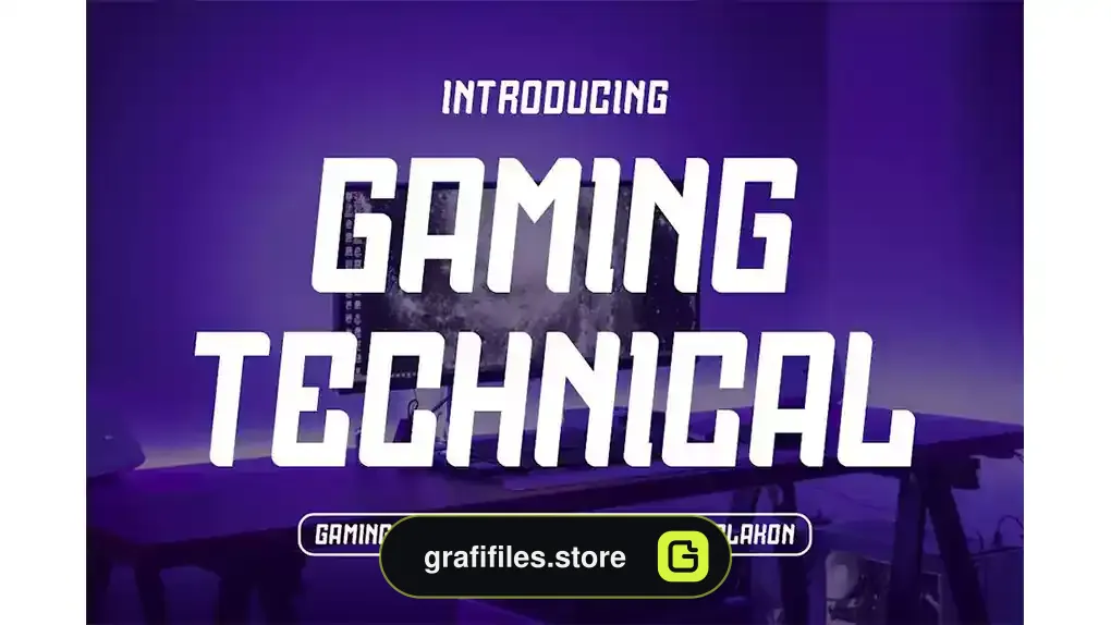 فونت انگلیسی گیمینگ Gaming Technical