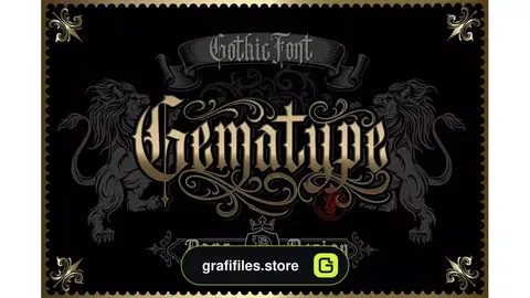 فونت انگلیسی تاتو Gematype