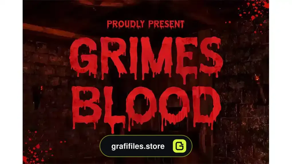 فونت انگلیسی ترسناک Grimes Blood - Scary Blood Font