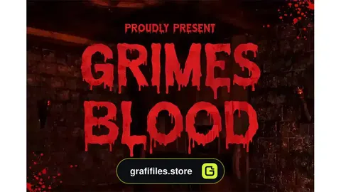 فونت انگلیسی ترسناک Grimes Blood - Scary Blood Font