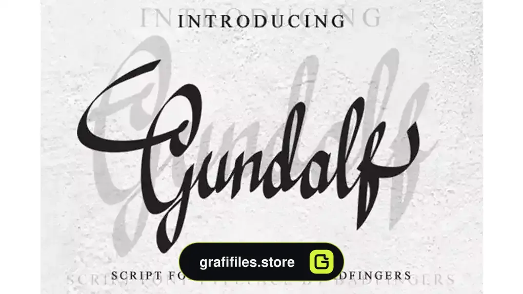 فونت انگلیسی پیوسته Gundalf Font