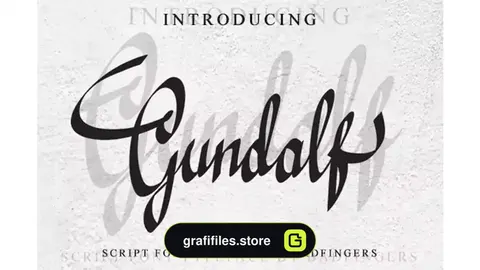 فونت انگلیسی پیوسته Gundalf Font