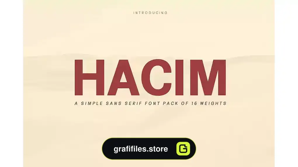 فونت انگلیسی ساده Hacim Simple Sans Serif Font Family