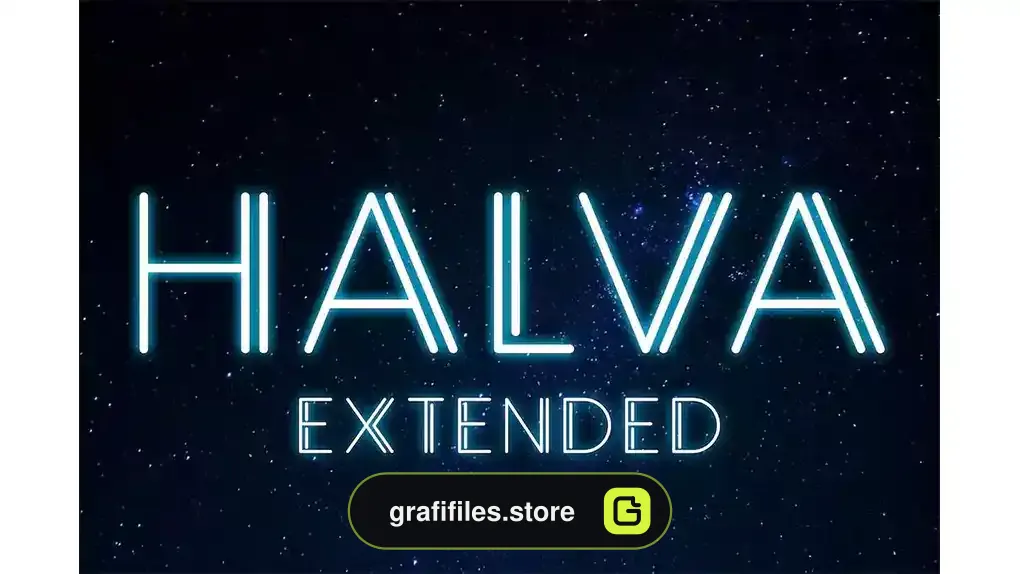 فونت انگلیسی گرافیکی Halva Extended