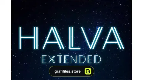 فونت انگلیسی گرافیکی Halva Extended