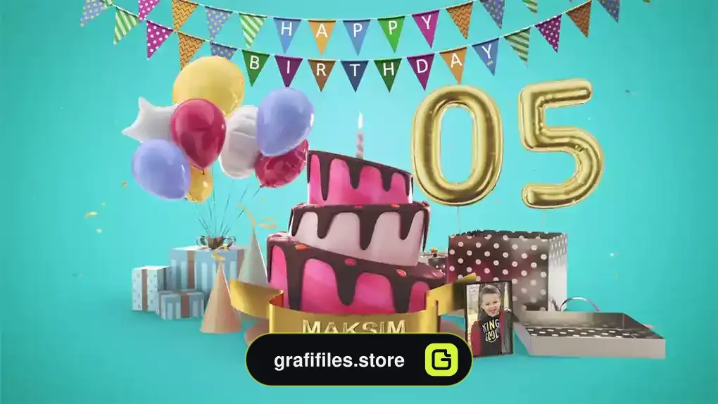 پروژه افترافکت تولد Happy Birthday